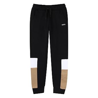 Boss Boys Fleece Colour Block Slim Joggers