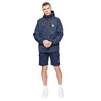Crosshatch Mens Janscore All-Over Print Lightweight Hooded Jacket