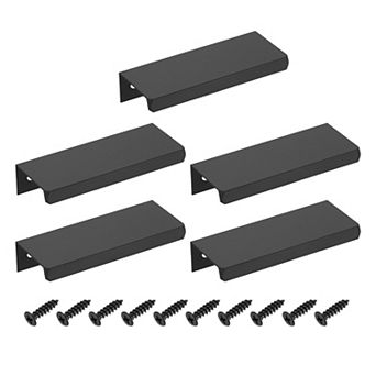 5 pc 3.15''Aluminum Alloy Cabinet Finger Pulls, Edge Back Mount Hidden Handles for Cabinets