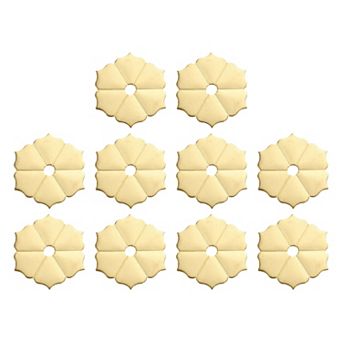 10 pc 1.77''Cabinet Knob Backplate, Brass Backplate Washers Gasket