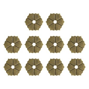 10 pc 1.38''Cabinet Knob Backplate, Brass Backplate Washers Gasket