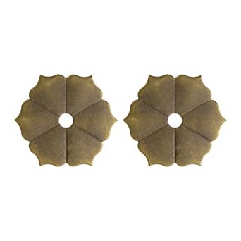 2 pc 1.77''Cabinet Knob Backplate, Brass Backplate Washers Gasket