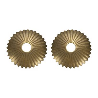 2 pc 1.1''Cabinet Knob Backplate, Backplate Washers Gasket Vintage Brass