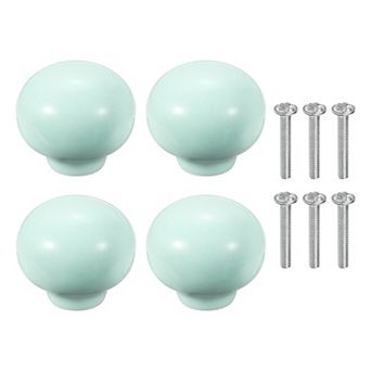 Ceramic Cabinet Knobs, Round Drawer Knob Dresser Pulls with Mounting Screws Furniture Handles