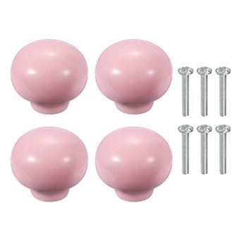 Ceramic Cabinet Knobs, Round Drawer Knob Dresser Pulls with Mounting Screws Furniture Handles