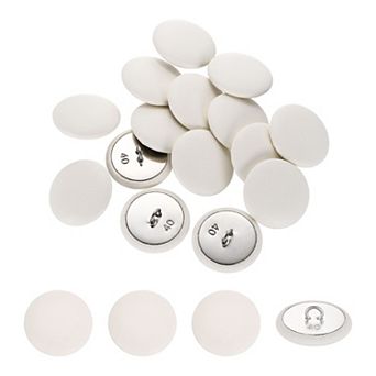 15 pc Leather Covered Buttons, Round Metal Shank Sewing Buttons Sew on for Clothes Hats