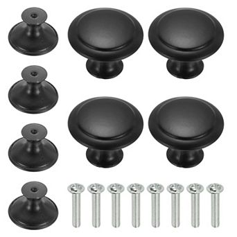8 pc Stainless Steel Cabinet Knobs, Mushroom Drawer Knobs, Single Hole Dresser Pulls