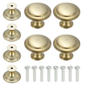 8 pc Stainless Steel Cabinet Knobs, Mushroom Drawer Knobs, Single Hole Dresser Pulls