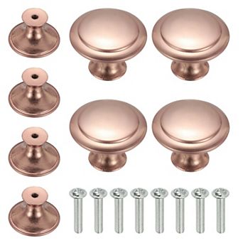 8 pc Stainless Steel Cabinet Knobs, Mushroom Drawer Knobs, Single Hole Dresser Pulls
