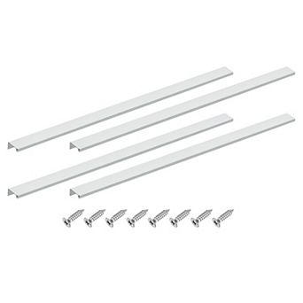 4 pc 23.62'Aluminum Alloy Cabinet Finger Pulls, Edge Back Mount Hidden Handles for Cabinets