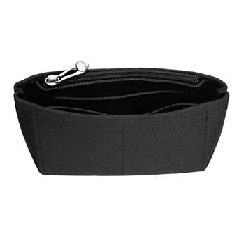 Purse Organizer Insert, Handbag Organizer Mini Bag Storage Finishing Inner Bag Liner with Zipper