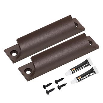 2 pc Drawer Pulls Handles, Window Sash Lift Handle Finger Pulls with Screw Glue