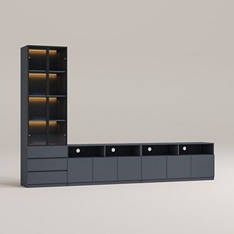 Modern 118.1'' Entertainment Center TV Stand with Cabinet for 75/85/100 inch TV for Living Room