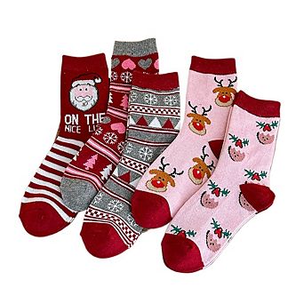 5 Pairs Women's Cute Cartoon Warm Socks