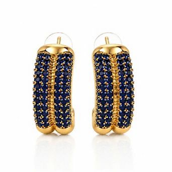 Jewels by Sunaina Kiana Clip-On Earrings Brass with Cubic Zirconia 14K Gold Plated