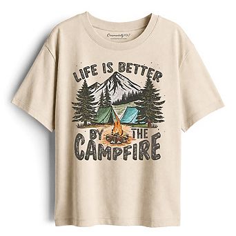 Kids Life Is Better by the Campfire T-Shirt, Outdoors Camping Youth Tee