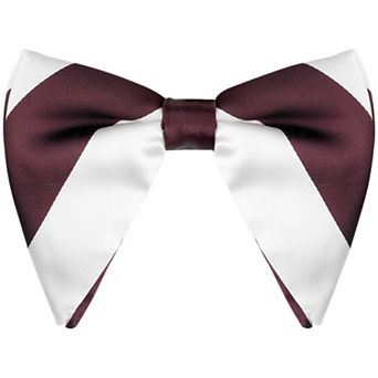 Men Chunky Stripes Satin Adjustable Pre-tied Bow Ties
