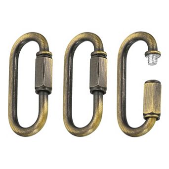 3 pc Chain Connectors Quick Link Screw Lock Oval Clips for Chandelier Pendant Lights