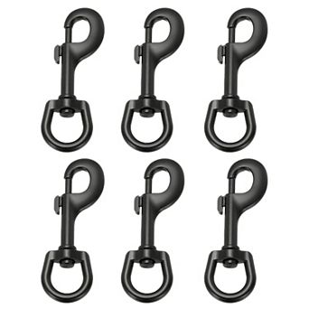 6 pc 4.1''Heavy Duty Flag Swivel Snap Clips, Flag Pole Snaps Hooks Flagpole Black