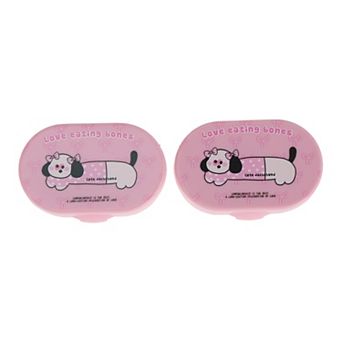 2Set Cartoon Contact Lens Case with Mirror