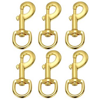 6 pc 3.2''Heavy Duty Flag Swivel Snap Clips, Flag Pole Snaps Hooks Flagpole Gold Tone