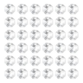 40 pc K9 Crystal Octagon Beads, 1 Hole Pendants for Chandelier and Home Decor