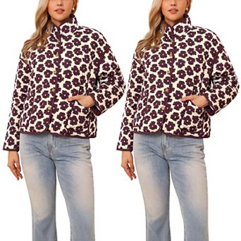 2 Packs Casual Floral Jackets for Women's Button Long Sleeve Fall Trendy Coats
