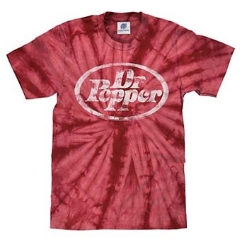 Tee Luv Faded Dr Pepper Soda Logo Tie Dye T-Shirt