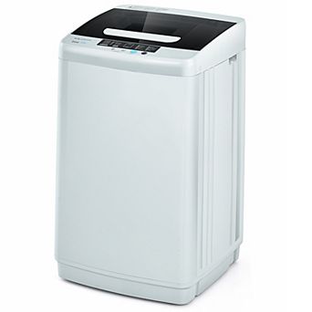 Costway Portable 8.8lbs Full-Automatic Laundry Washing Machine Spin Washer W/ Drain Pump