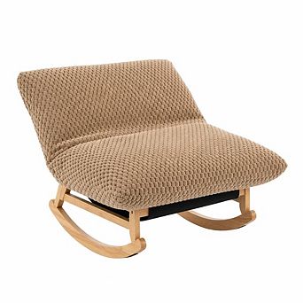GOODSILO Armless Bean Bag Rocking Single Sofa for Living Room Bedroom