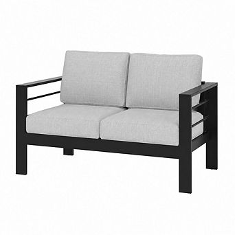 WOW PIONEER 50 Inch All-Weather Aluminum Outdoor Patio Loveseat