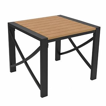 WOW PIONEER Heavy-Duty Square Outdoor Patio End Table