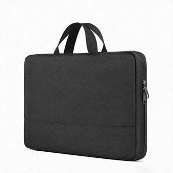 15.6 Inch Ultra Thin Waterproof Laptop Briefcase with Handle, Unisex Black