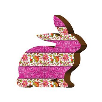 Quilted Pink Bunny Decorative Figurine by G. DeBrekht