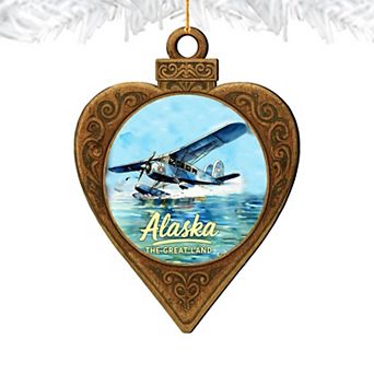 Alaska Floatplane Wooden Ornament by G. DeBrekht