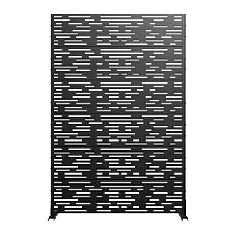 6ft H x 4ft W Weather Resistant Galvanized Steel Outdoor Privacy Screen for Yard Privacy Shade