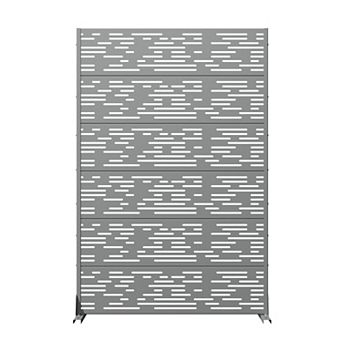 6ft H x 4ft W Weather Resistant Galvanized Steel Outdoor Privacy Screen for Yard Privacy Shade