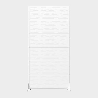 6ft H x 4ft W Weather Resistant Galvanized Steel Outdoor Privacy Screen for Yard Privacy Shade