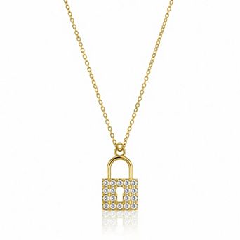 Jewels by Sunaina Muzi Lock Necklace for Women, Gold Plated Stainless Steel Padlock Pendant