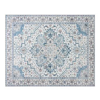 Boho Area Rug, Machine Washable Rug Carpet for Living Room Bedroom Home Decor