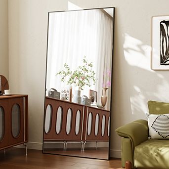 Rectangle Aluminum Alloy Frame Full Length Floor Mirror