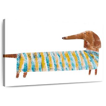 Striped Dachshund Wall Art