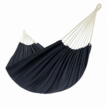 Extra Large Canvas Cotton Hammock for Two People, 220x150cm, 330cm Total Length, 300kg Load, Dark
