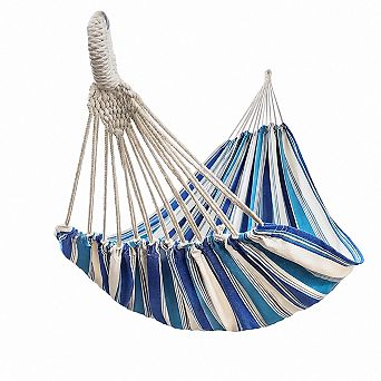 Extra-Large Cornfield Cotton Double Hammock for Patio, Backyard, or Indoor Lounging