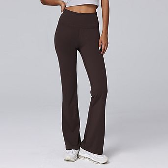 High Waist Stretch Flare Yoga Pants Soft Slim Fit Workout Casual Leggings
