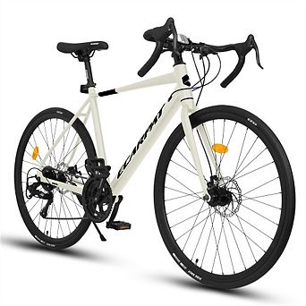 700C Road Bike - Lightweight Aluminum Frame,16-Speed Disc Brakes,Fast Acceleration for Men and Women