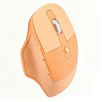 2.4G Bluetooth Dual Mode Wireless Ergonomic Mouse, 6 Buttons Leather Side Grip Cordless Mice