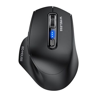3-Mode Wired/Bluetooth/2.4G Wireless Ergonomic Mouse,Dual USB & Type-C Receiver,Rechargeable