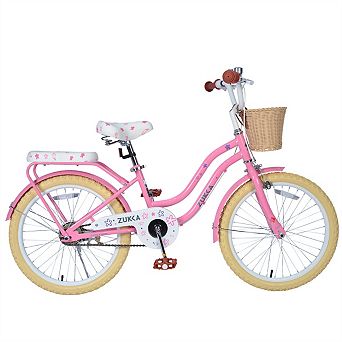 Girls Bike with Basket for 7-10 Years Kids - 20" Wheel Bicycle, No Training Wheels, Lightweight