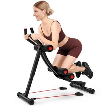 GIKPAL Foldable Ab Machine for Home Gym, Core & Abdominal Trainer, Max 440 Lbs